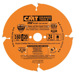 CMT : Lame diamant 160 z=4  pour FIBROCIMENT - al : 20 mm