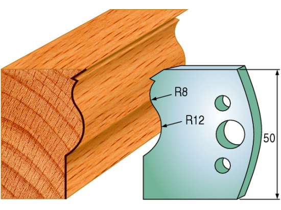 578 : Jeu de fers moulure traverse  ( 50 x 4 mm )