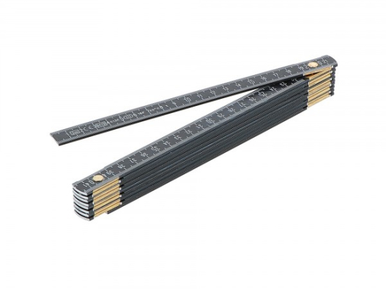 Wilmart  : Mètre pliant Aluminium noir 2 metres