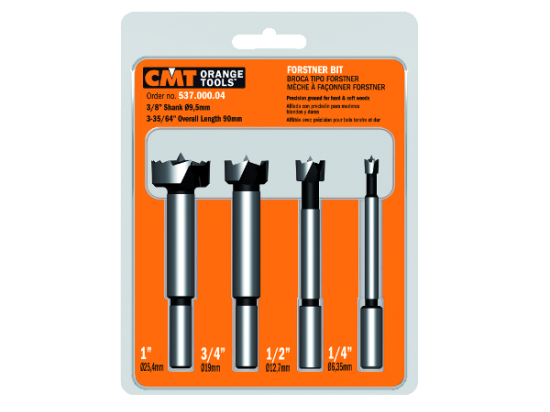 CMT : Blister  de 4 mèches à faconner 1/4" - 1/2" - 3/4" - 1"