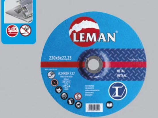 Leman : 25 disques tronconnage métal à moyeu déporté  230 x Al 22 x Ep 3 mm