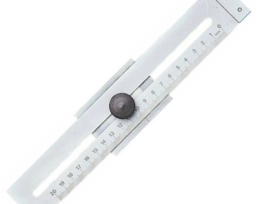 Jauge parallèle de traçage 250 mm - acier chromé