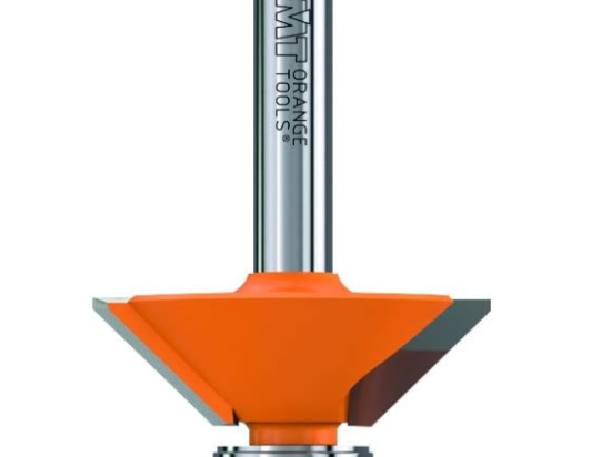 CMT : Fraise carbure chanfrein 45° guidage - queue 6,35 mm