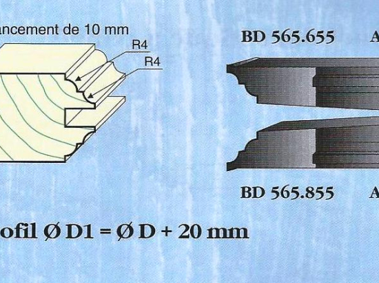 Le Ravageur : profil c/profil congé + plate bande 1/4 de rond DUS 565655 - destockage