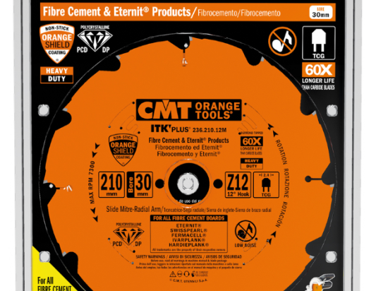 CMT : Lame diamant 210 z= 12 pour FIBROCIMENT - al : 30 mm