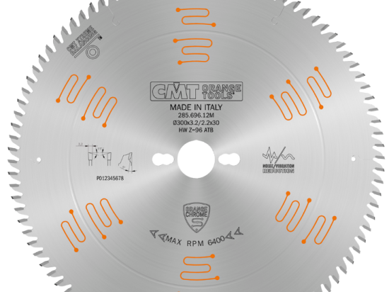 CMT : Lame carbure industrielle 300 mm z= 96 al: 30 mm - silencieuse