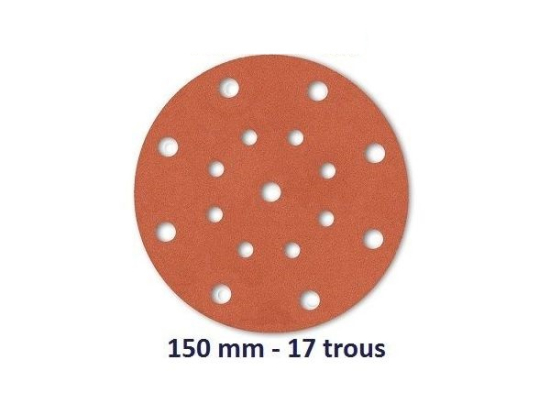Boite 50 disques auto aggrippant 150/17 gr 180 corindon