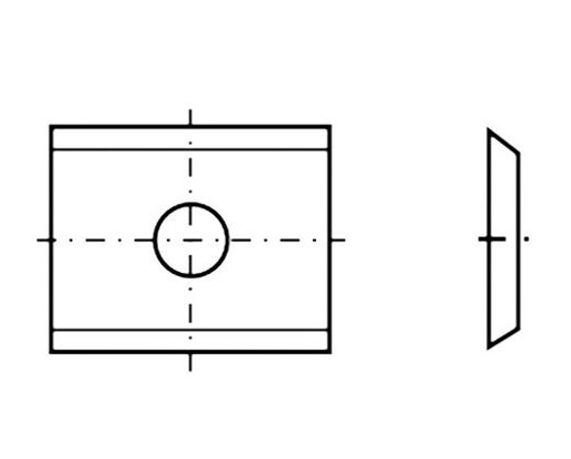 Plaquette carbure 20*12*1,5 - T04F-CR