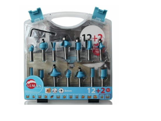 Leman : Coffret 14 fraises moulure Queue 8 mm