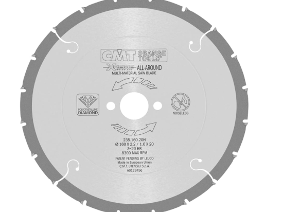 CMT : Lame diamant 160 mm Z = 20 Multi-materiaux al : 20 mm
