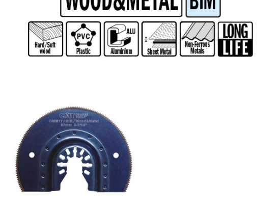 CMT : Lame segmentée 87 mm pour bois / métal
