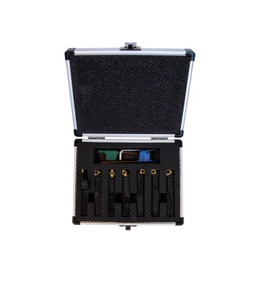 Métalprofi - Coffret 7 outils de tournage métal 10 x 10 mm à plaquettes - HS-DM10
