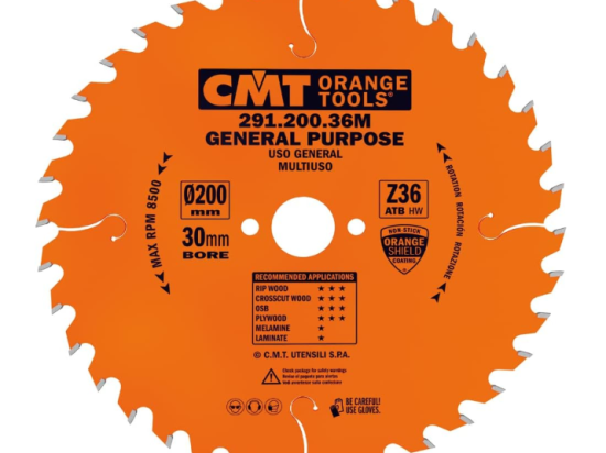 CMT : Lame carbure 200 z=36 al: 30mm