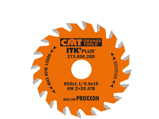 CMT : Lame carbure ITK 50 z=20 ep.1,1 al : 10 mm - Proxxon