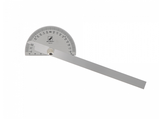 Rapporteur d'angle inox 170 mm -  Règle non graduée