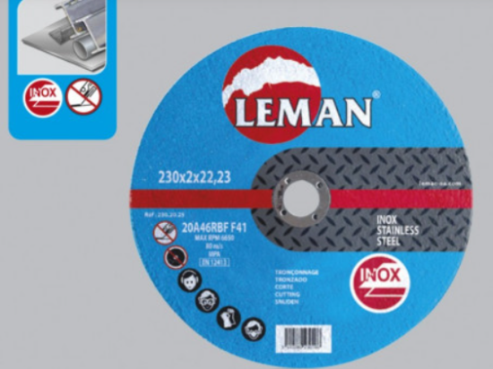 Leman : 25 disques tronconnage inox 230 x 22 x 2 mm
