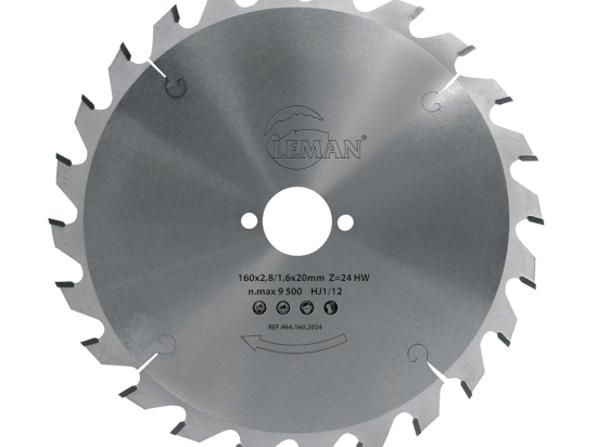 Leman : Lame carbure 160 Z=24 al: 30mm