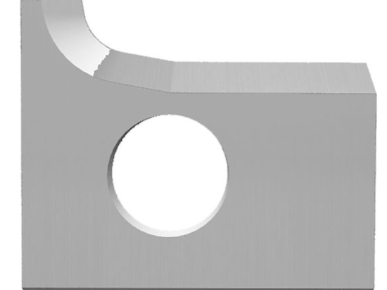Plaquette carbure  15 x 14,5 x 1,5 rayon 3 mm - Gauche système Holz-her®