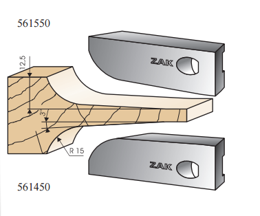 561552 : Jeu de 2 fers Multizak plate bande tonneau Sup