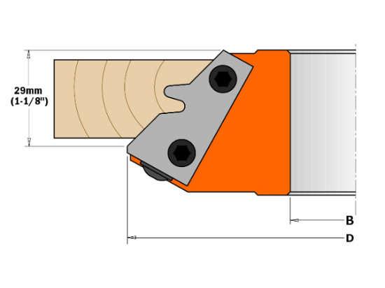 CMT : Plaquette carbure bouvetage angle 45°