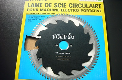lame carbure téflonnée 170 z=14 al: 30mm