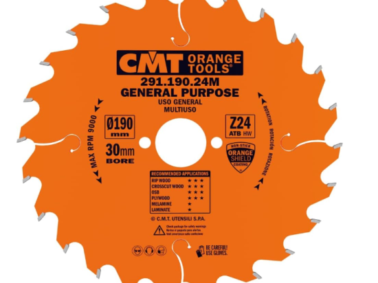 CMT : Lame carbure 190 z=24 al: 30 mm