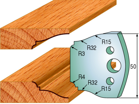 568 : Jeu de fers double plate bande  ( 50 x 4 mm )