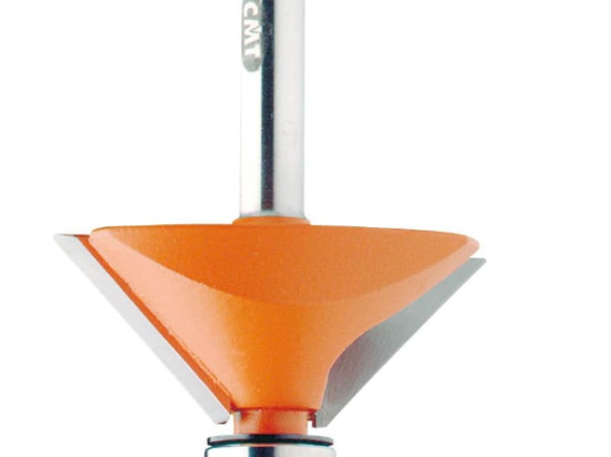 CMT : Fraise carbure chanfrein 25° guidage - Queue 6 mm