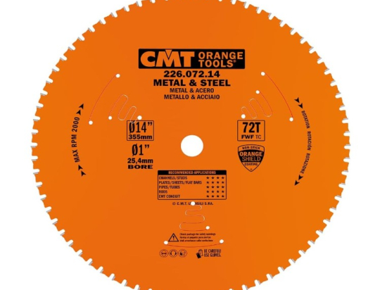 CMT : Lame carbure industrielle 355 z= 72 - métaux ferreux , PVC
