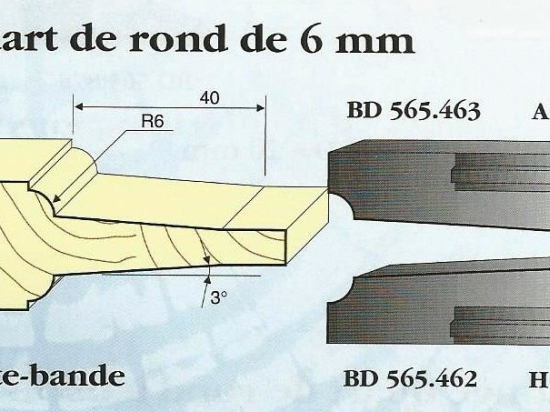 Le Ravageur : plate bande 1/4 de rond DUS 565463