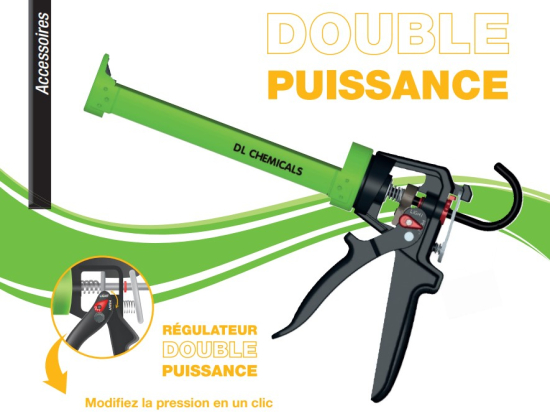Pistolet manuel ergonomique double puissance 310 ML