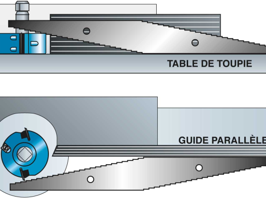 Reglet de toupilleur double face 500 x 65 x  2 mm