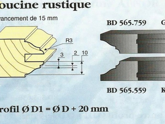 Le Ravageur : profil doucine rustique 15mm DUS 565759 - Destockage