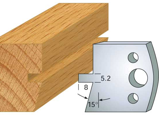 fers 40mm 086 rainure chanfrein 15°