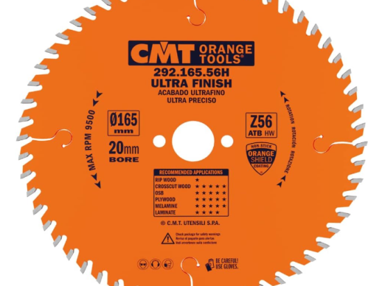 CMT : Lame carbure 165 z=56 al: 20mm