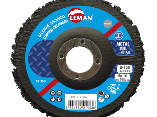 Leman :  Disque décapage Nylon 180 mm épaisseur 15 mm