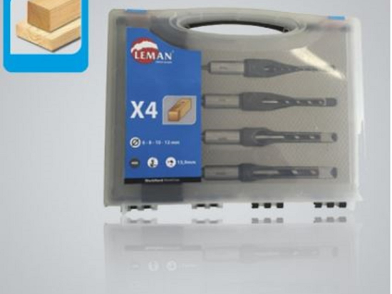 Coffret 4 bedanes carrés Queue : 15,9 mm