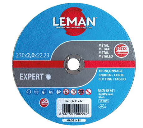 Leman Expert : 25 disques tronconnage inox 230 x 22 x 2 mm
