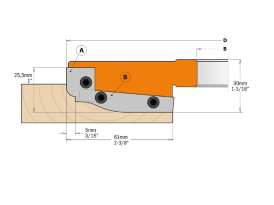 CMT : Jeu de plaquettes A2 pour porte outils plate bande serie 694