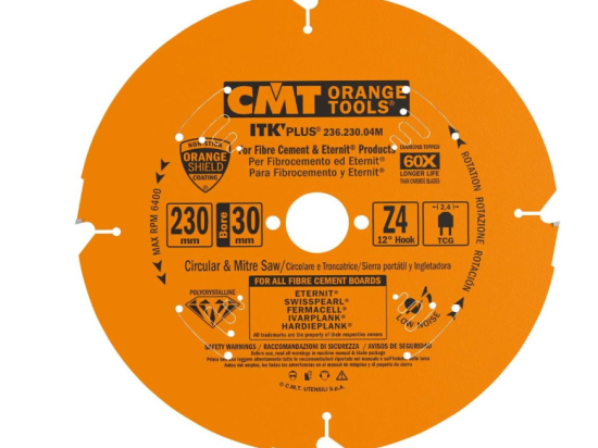 CMT : Lame diamant 230 z= 4 pour FIBROCIMENT - al : 30 mm