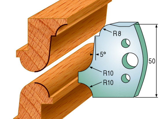 557 : Jeu de fers multi moulures  ( 50 x 4 mm )