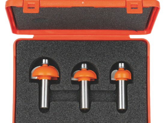 CMT : Coffret de 3 fraises congé - guidage - queue 12,7 mm