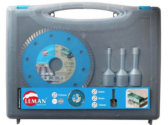Leman : Coffret disque et trépans diamantés pour carrelage
