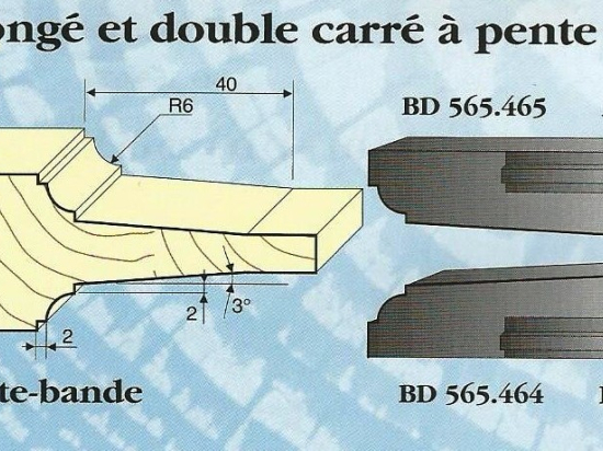 Le Ravageur : plate bande congé double carré DOS 565464 - Destockage
