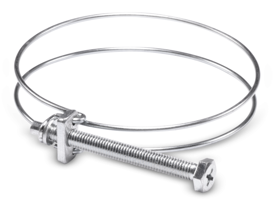 Collier double fil serrage pour flex D= 40 mm