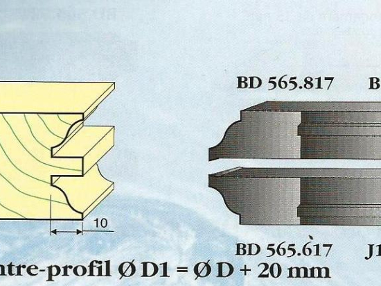 Le Ravageur : contre profil doucine 9mm DUS 565817 - Destockage