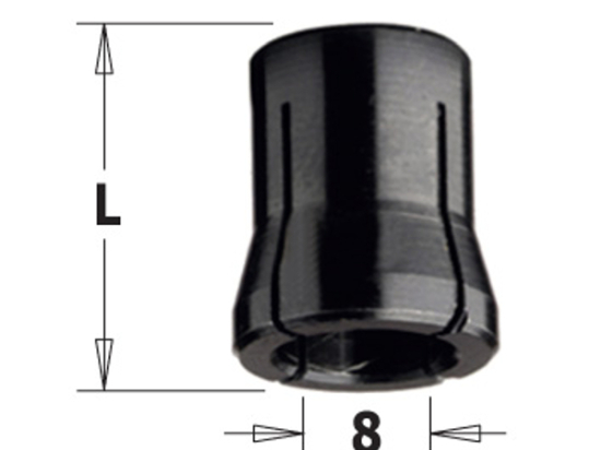CMT : Pince 8 mm pour affleureuse CMT-10