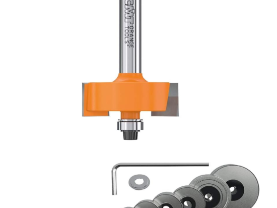 CMT : Kit  fraise carbure à feuillure 19 mm + roulements Q = 12,7 mm