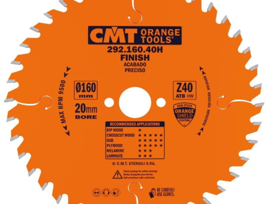 CMT : Lame carbure 160 z=40 al: 20mm - intermédiaire
