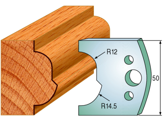 519 : Jeu de fers moulure  ( 50 x 4 mm )